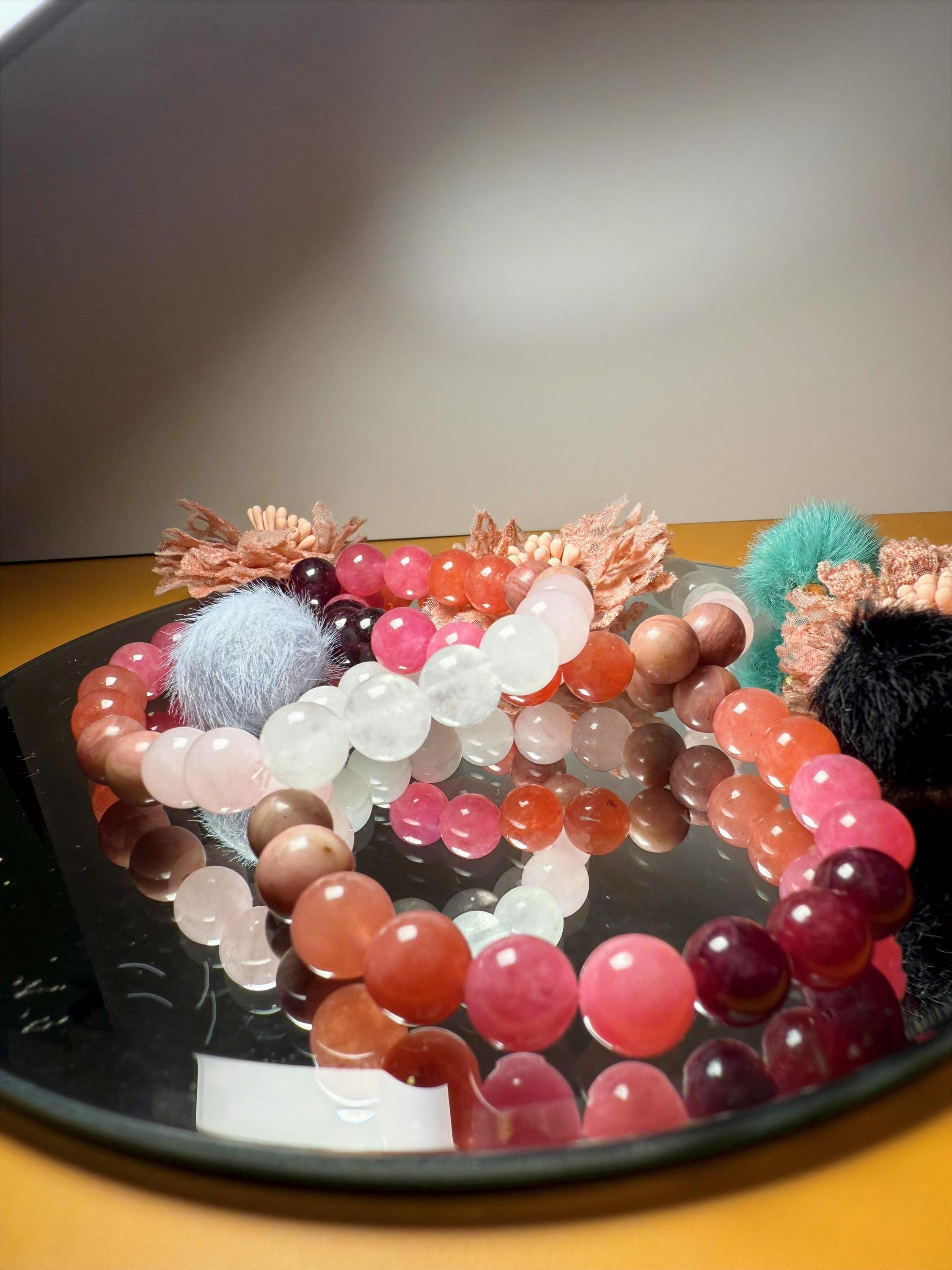 Natural Healing Crystal Women Soulmate Love, Love Spell Couple 8mm Beaded Bracelets