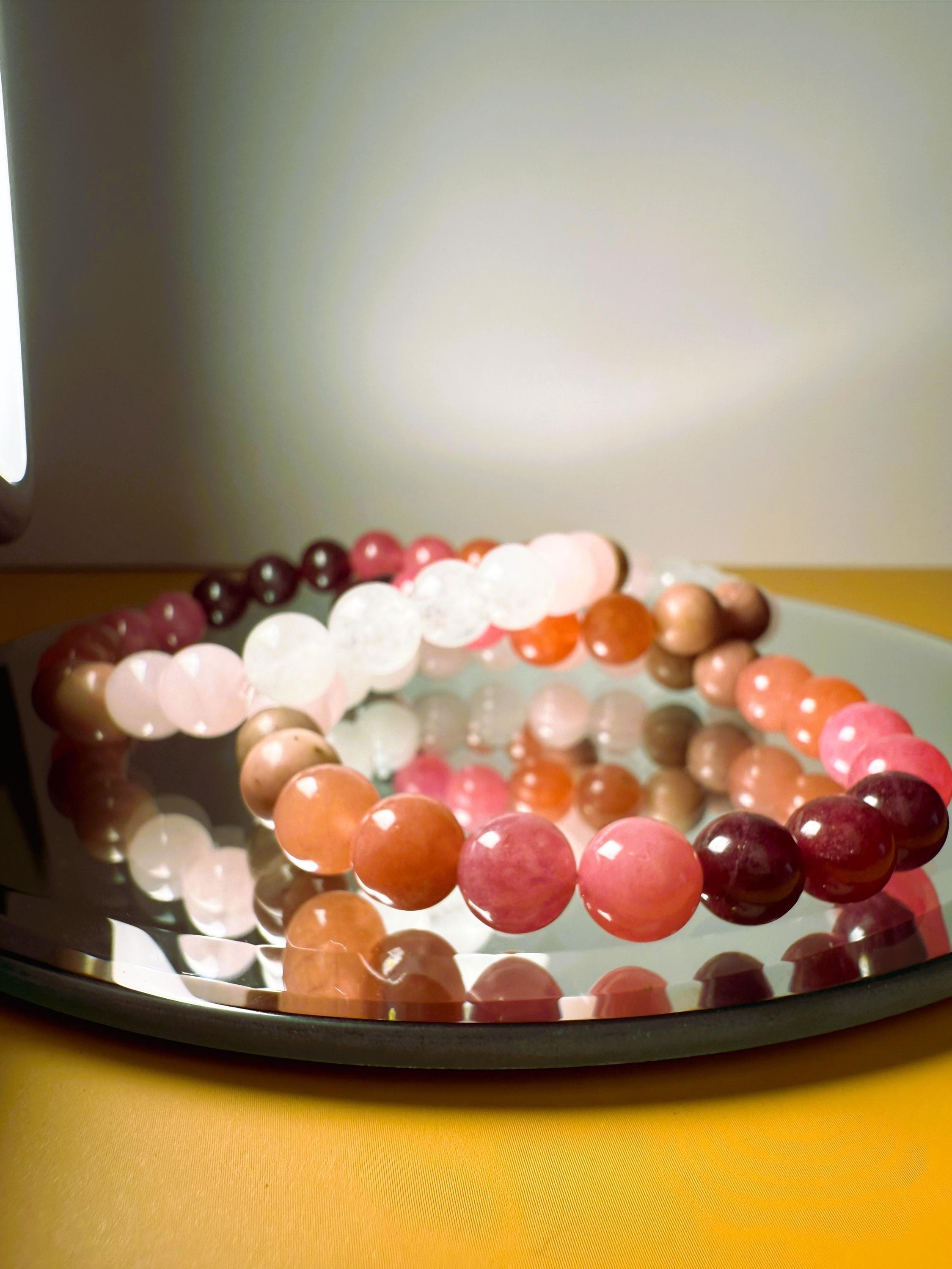 Natural Healing Crystal Women Soulmate Love, Love Spell Couple 8mm Beaded Bracelets