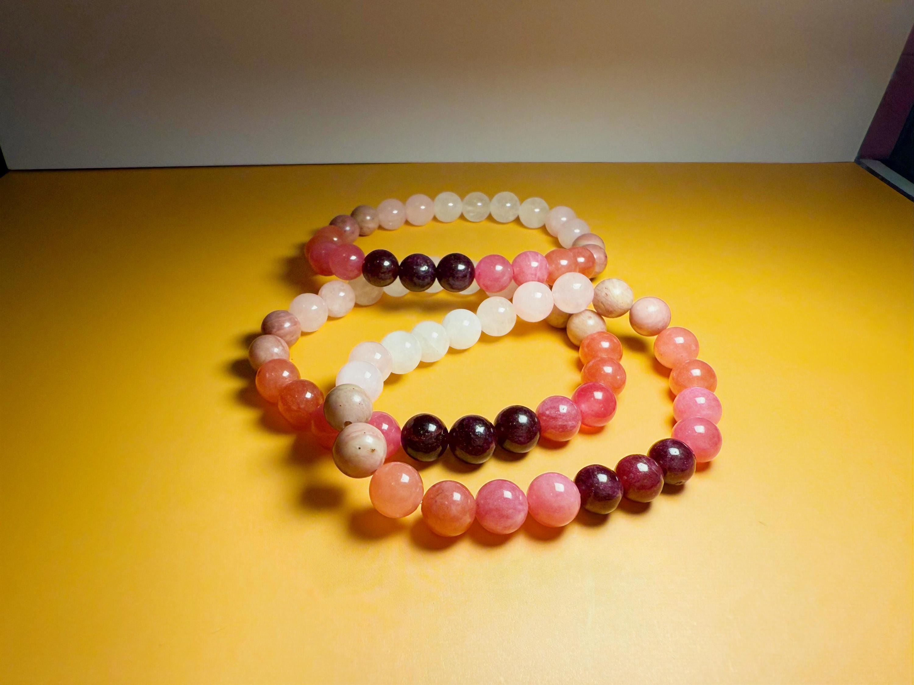 Natural Healing Crystal Women Soulmate Love, Love Spell Couple 8mm Beaded Bracelets