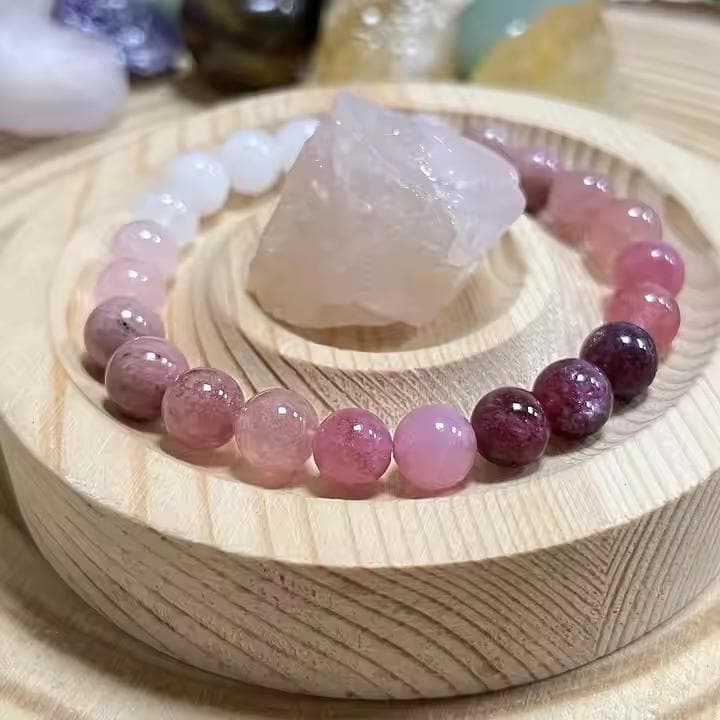 Natural Healing Crystal Women Soulmate Love, Love Spell Couple 8mm Beaded Bracelets