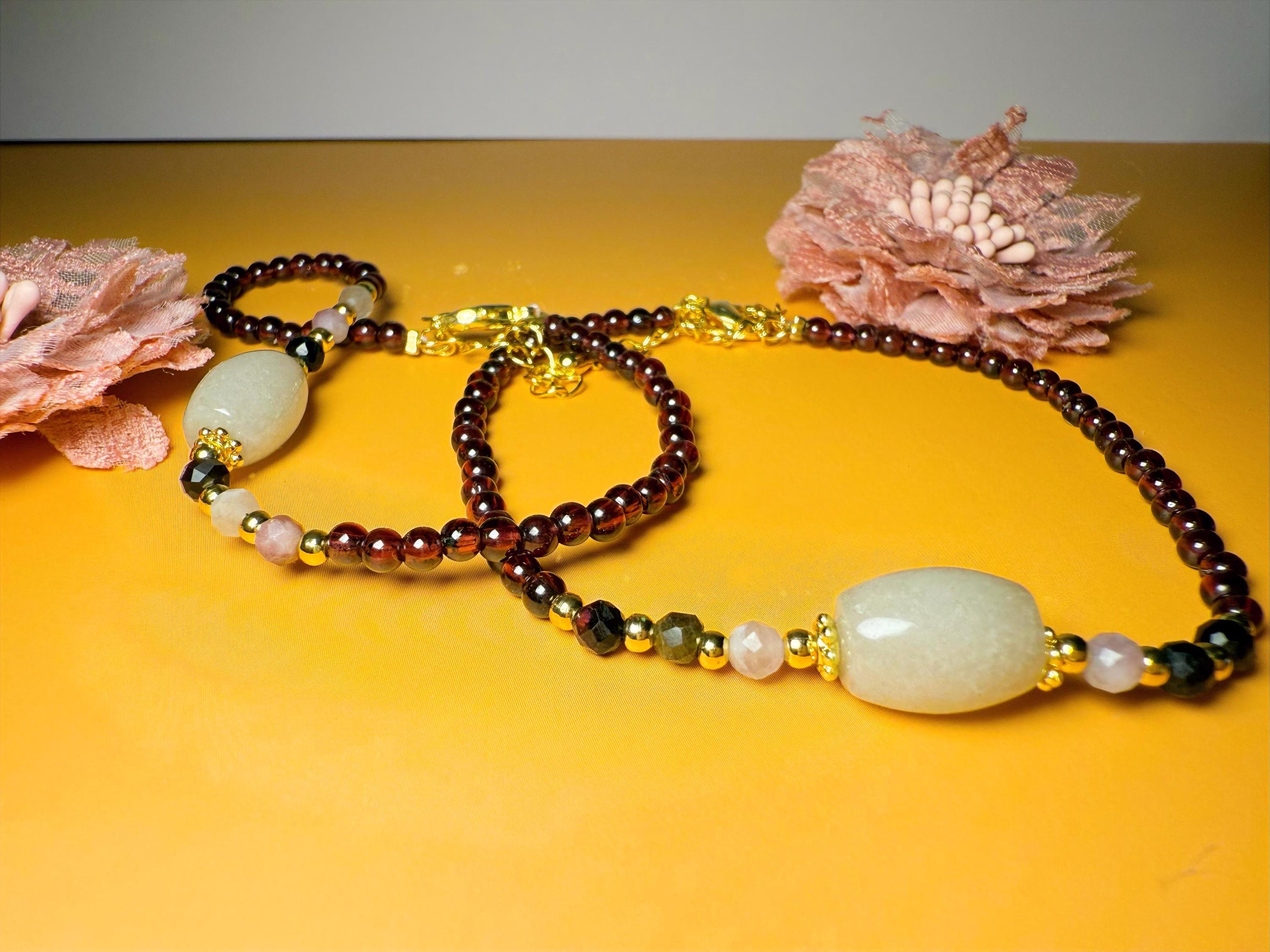 Natural Stone Stretch Faceted Tourmaline Spacer Beads Charm Bracelets 5A Natural Garnet Lucky Beads Bracelet 3mm