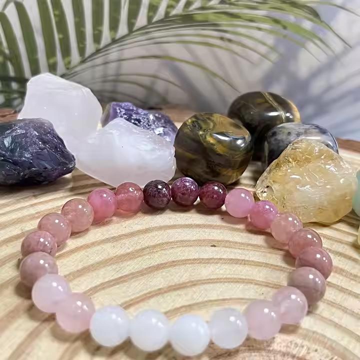 Natural Healing Crystal Women Soulmate Love, Love Spell Couple 8mm Beaded Bracelets